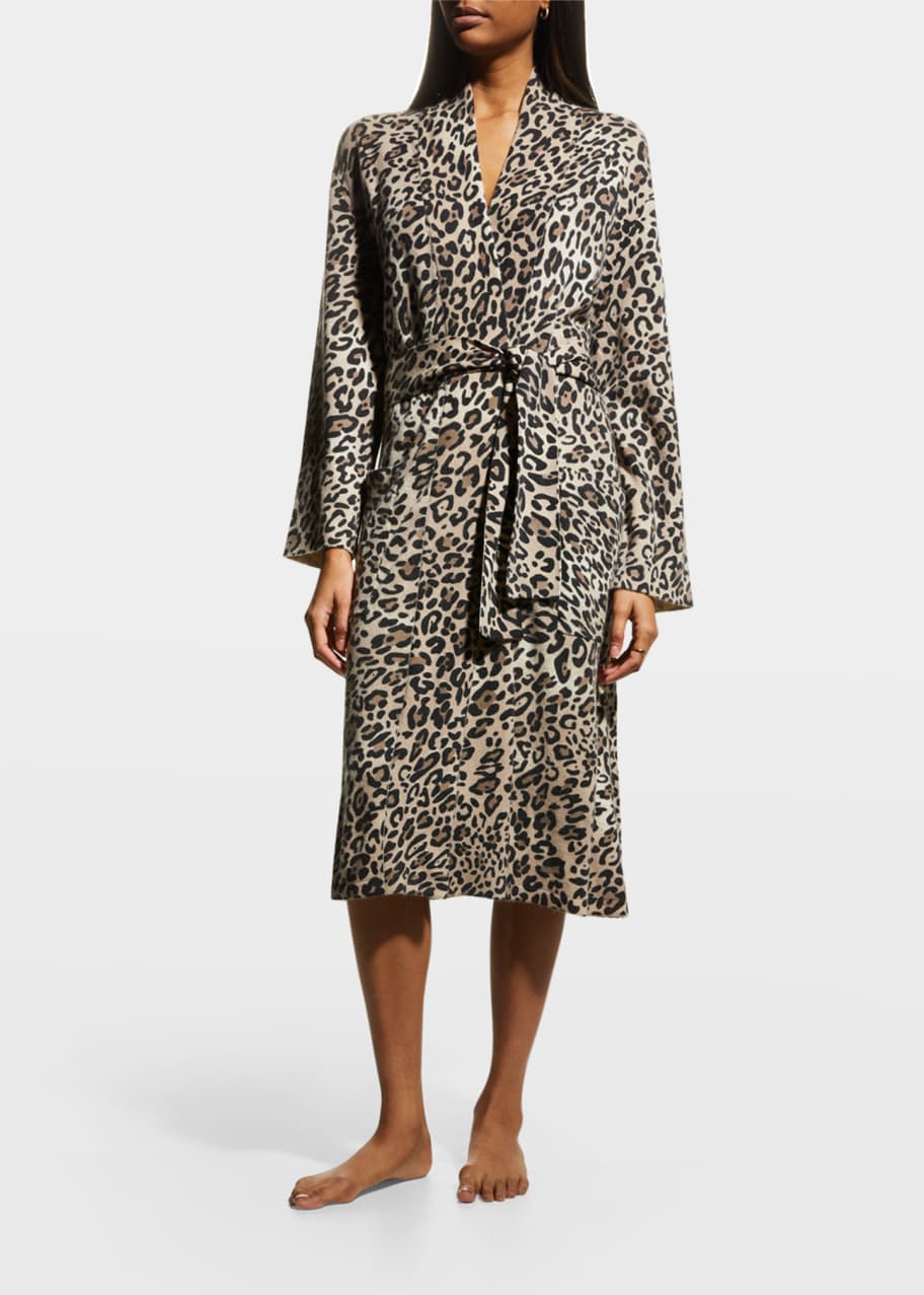 chinese dress ladies Sherpa Fleece Robe Leopard main image 0