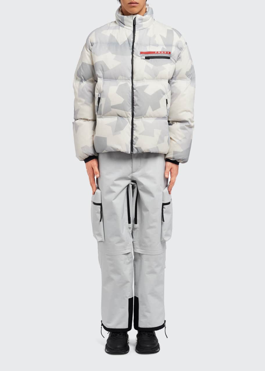 PRADA　ウールカモフラージュ迷彩　ジャケットs Prada Men's Marble Camo Down Jacket - Bergdorf Goodman