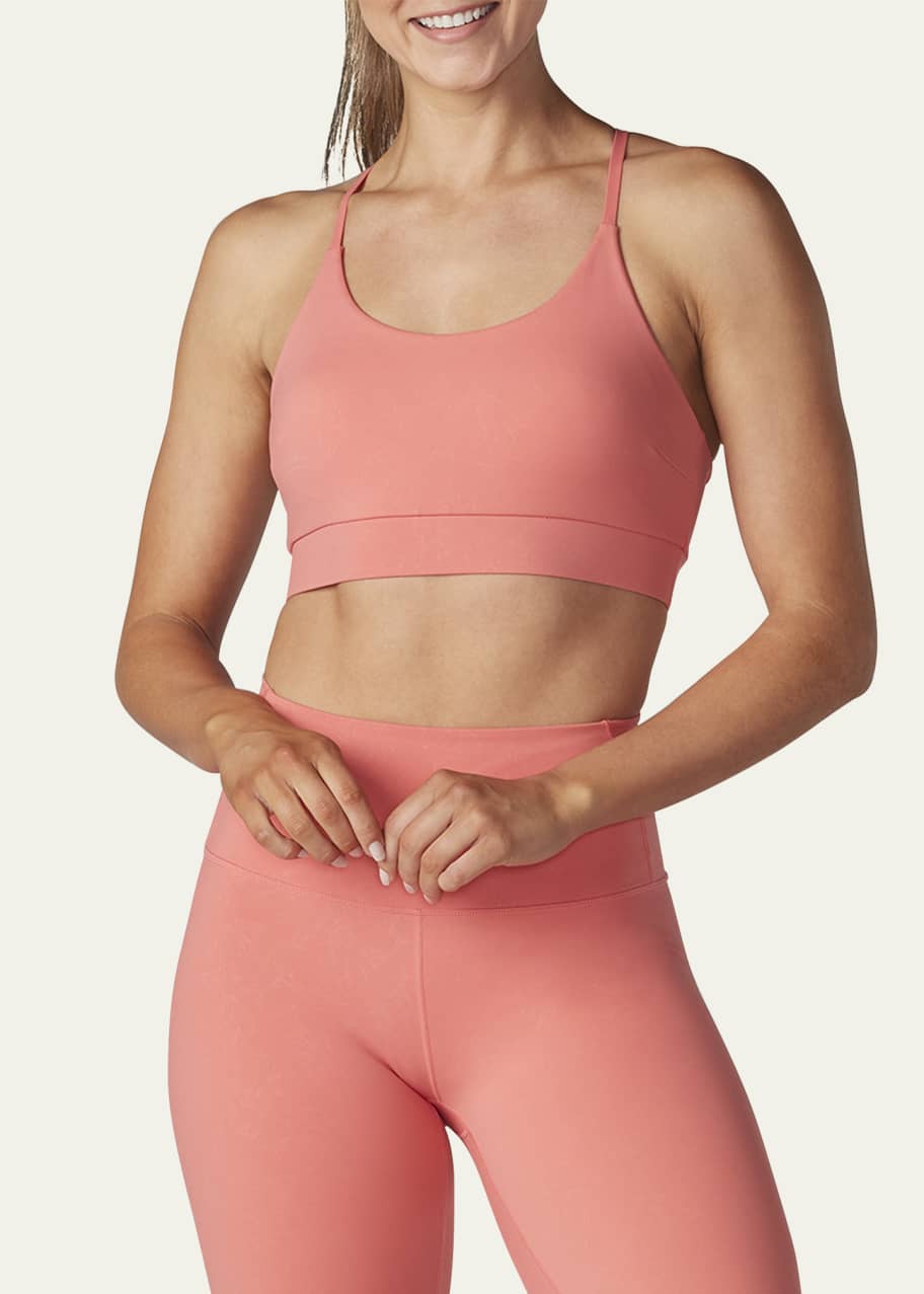 Image 1 of 1: Tavi Metallic Snake-Print Sports Bra