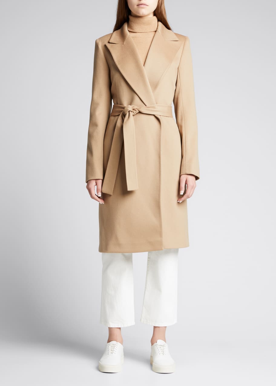 Fleurette maxi wrap wool sale coat