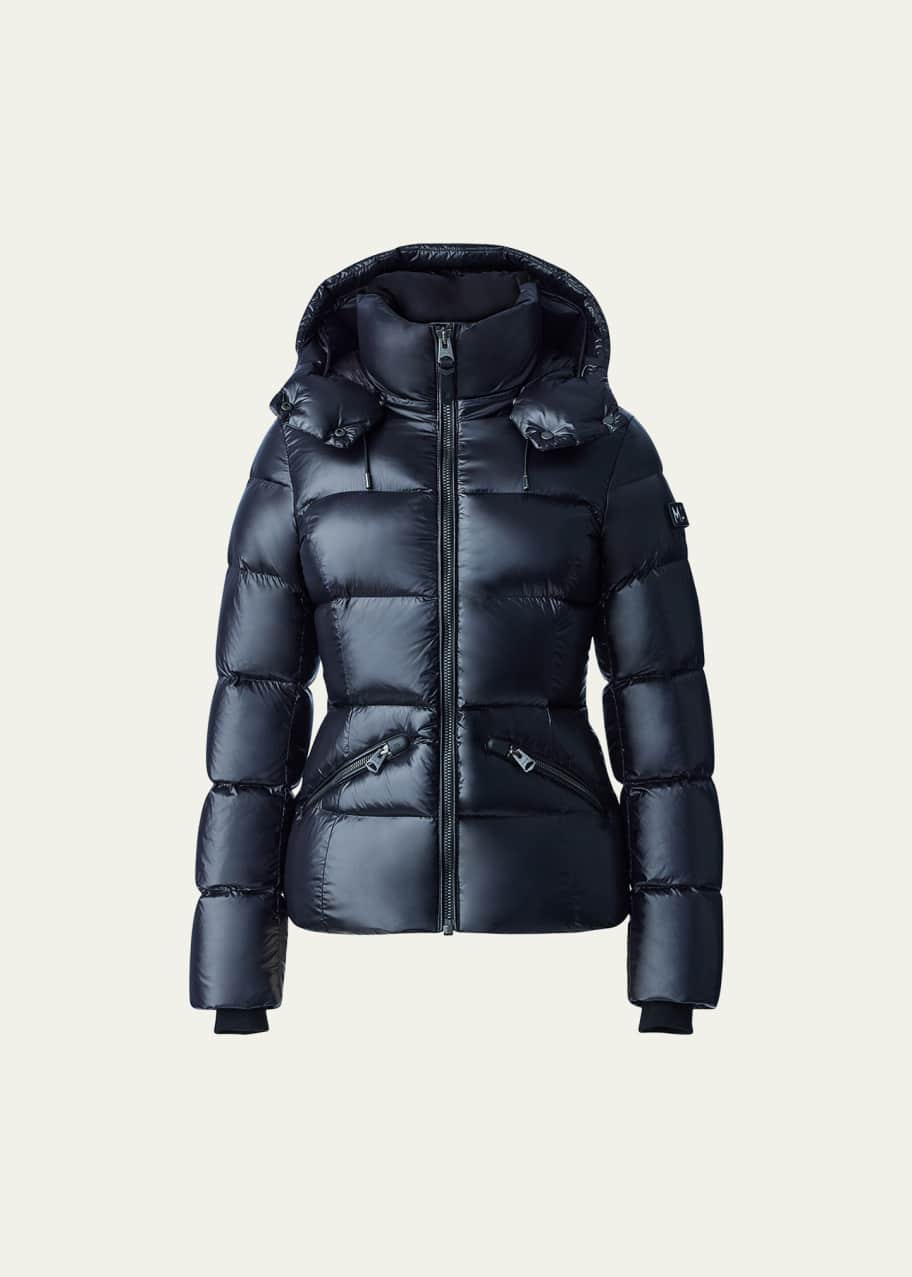 Madalyn Lustrous Light Down Jacket with Hood