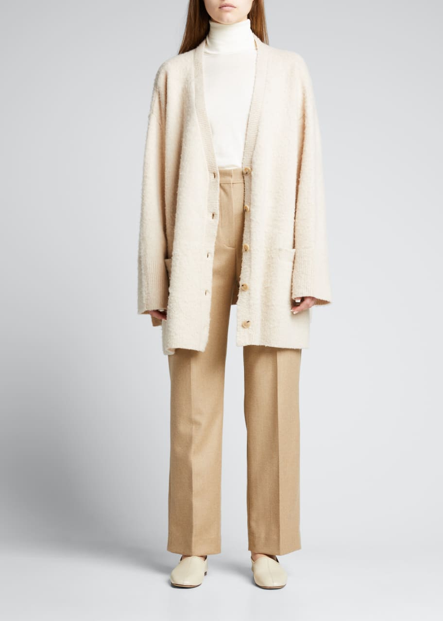 Toteme Flannel Suit Straight-Leg Trousers - Bergdorf Goodman