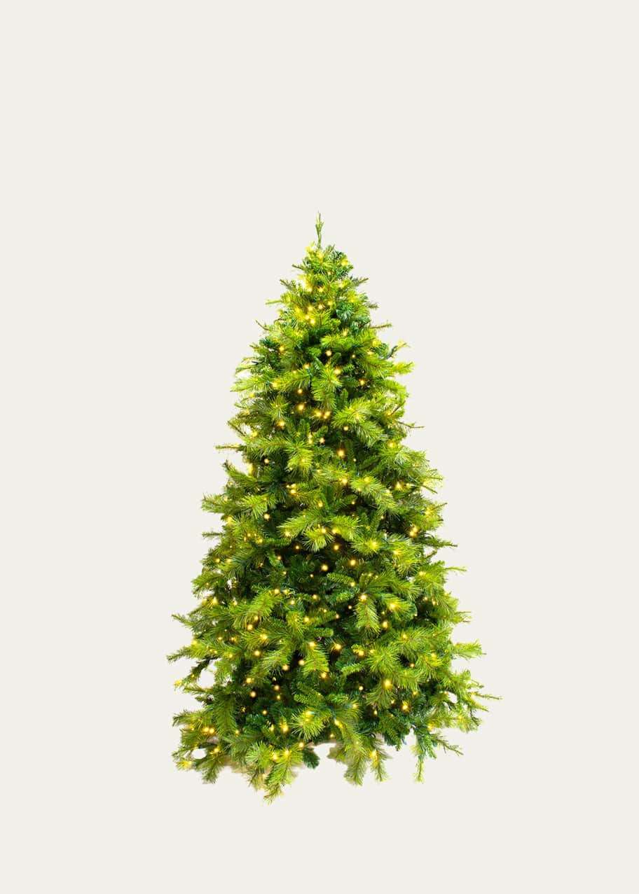 Barcana 7.5' Mixed Pine Prelit Glow Warm White LED Christmas Tree