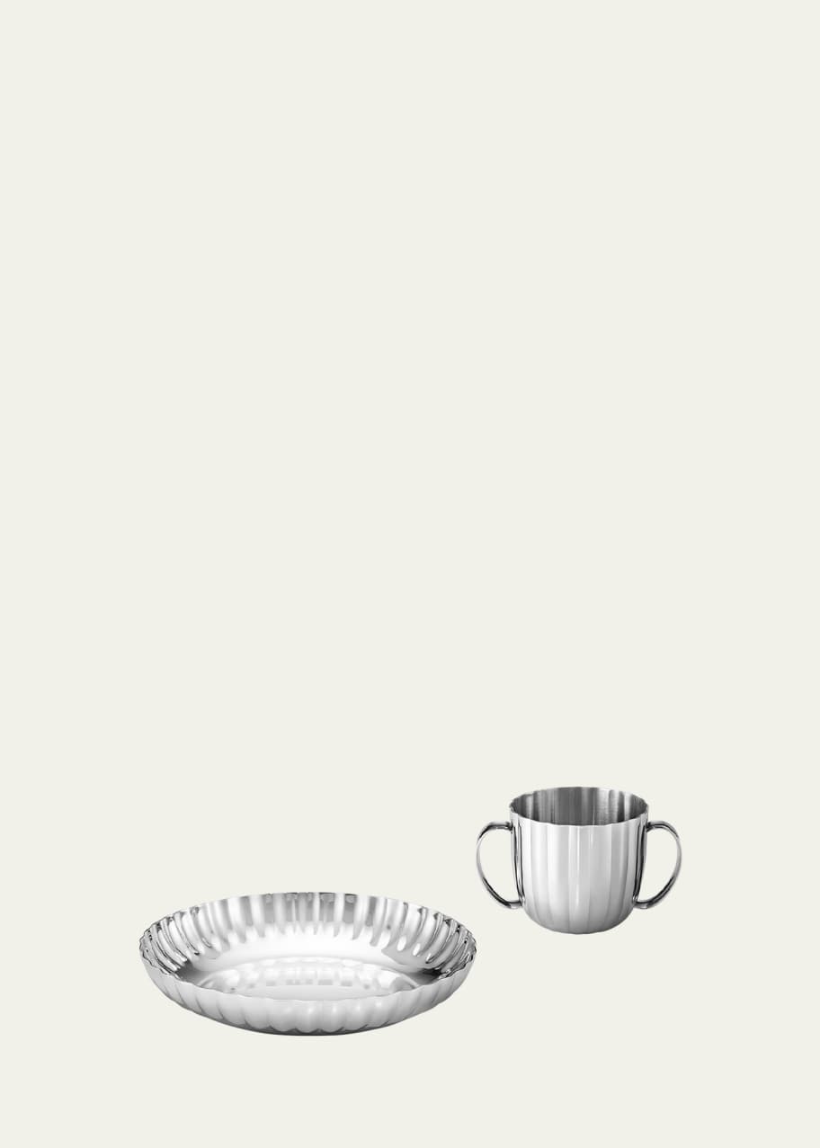 Image 1 of 1: Bernadotte Child Stainless Steel Deep Plate and Cup Set