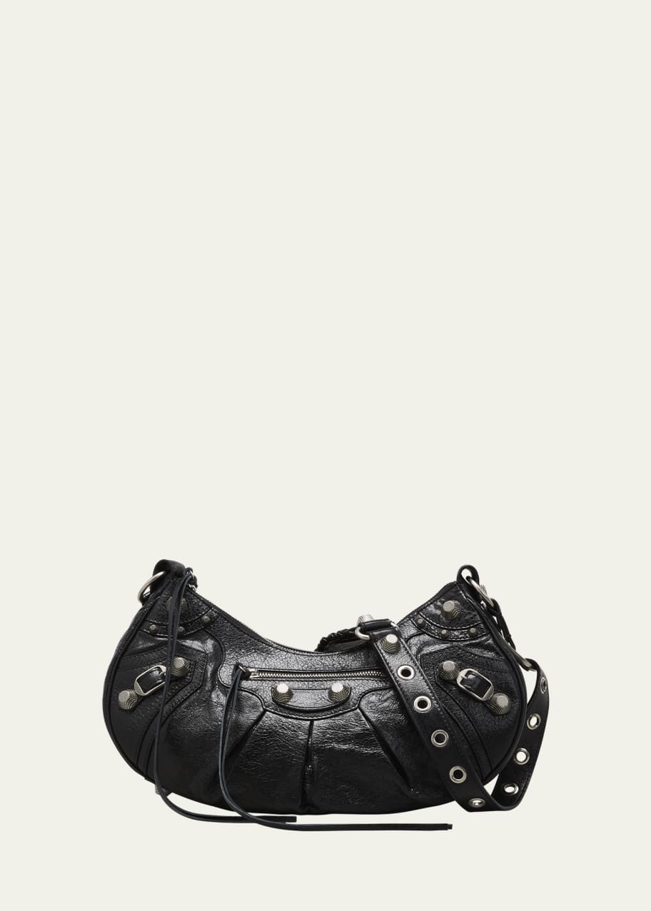 Balenciaga Cagole Studded Texture Leather Shoulder Bag - Bergdorf