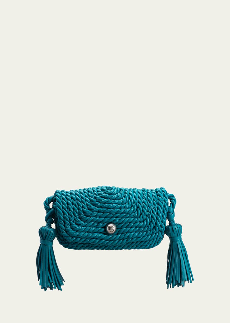 BOTTEGA VENETA フェルト ショルダーバッグ スパンコール装飾 Bottega Veneta Classic Woven Tassel Crossbody Bag - Bergdorf Goodman