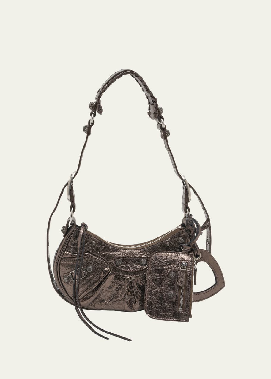 Image 1 of 1: Cagole XS Metallic Stud Hobo Shoulder Bag