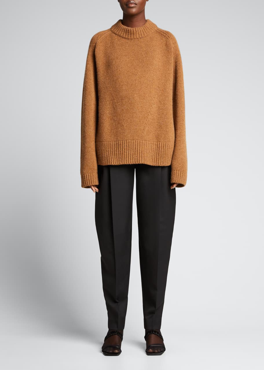 Pat Ribbed Mock-Neck Cashmere Sweater