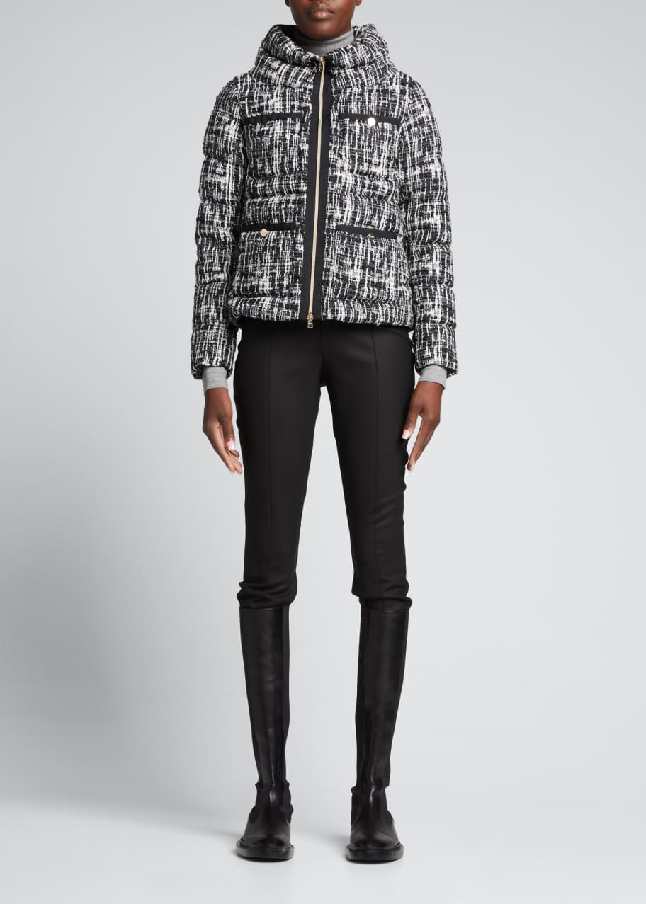 Short Tweed Bomber Jacket