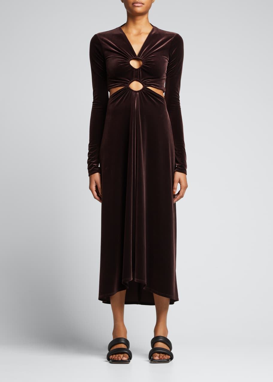 A.L.C. Maeve Velvet Cutout Dress Bergdorf Goodman