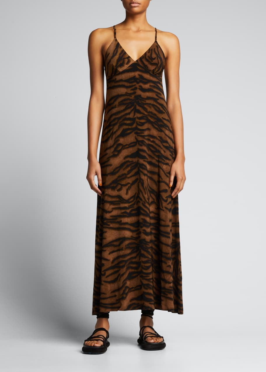 slip a-line dress Midi Slip Dress in White main image 1