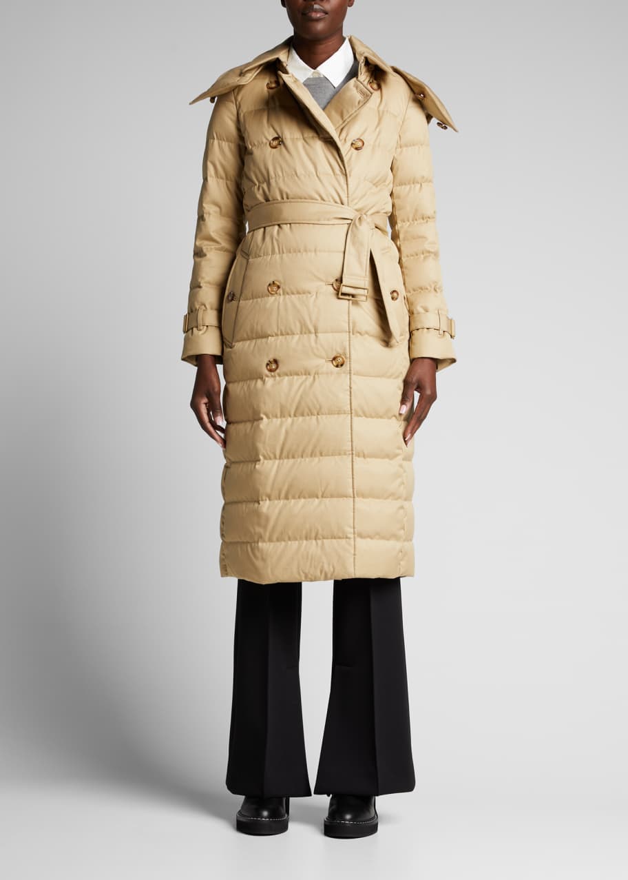 Burberry double breasted puffer coat discount