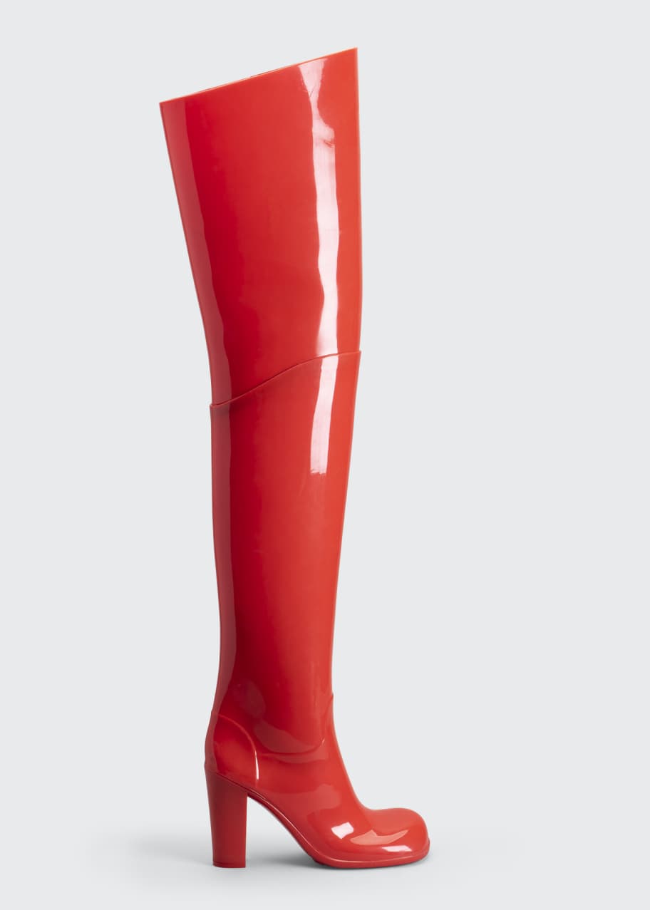 Rubber thigh boots online