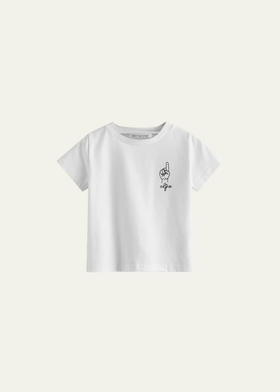 Image 1 of 1: Kid's This Many Birthday 1 Hand Personalized T-Shirt, Sizes 12M-6