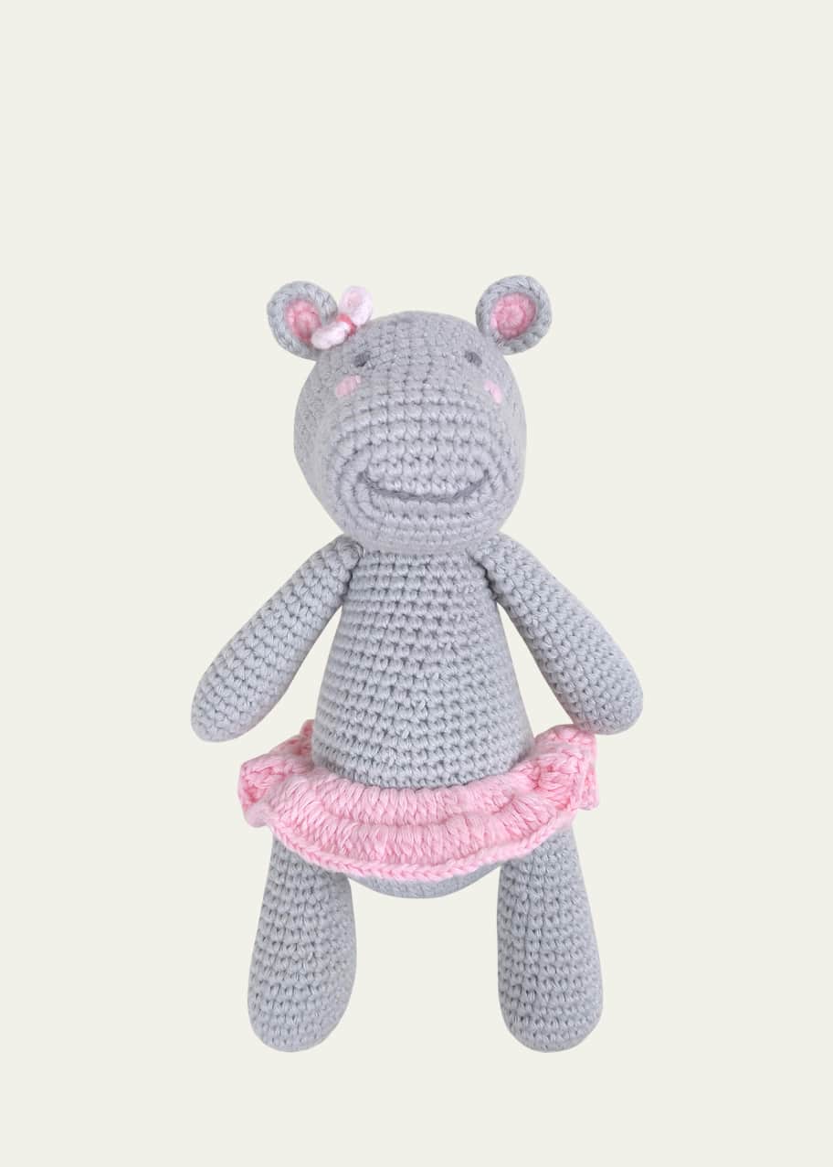 Image 1 of 1: Kid's Harriet Crochet Hippo Rattle