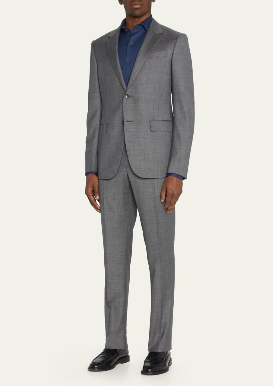 ZEGNA Men's Tonal Plaid Suit - Bergdorf Goodman
