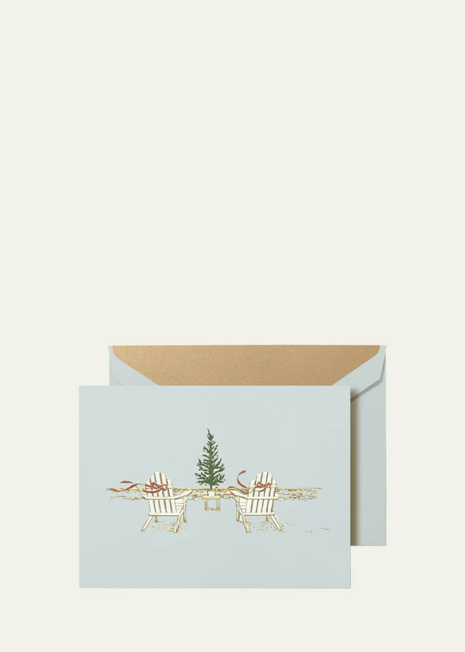 Crane Co. Seaside Christmas Greeting Cards Set of 10 Bergdorf