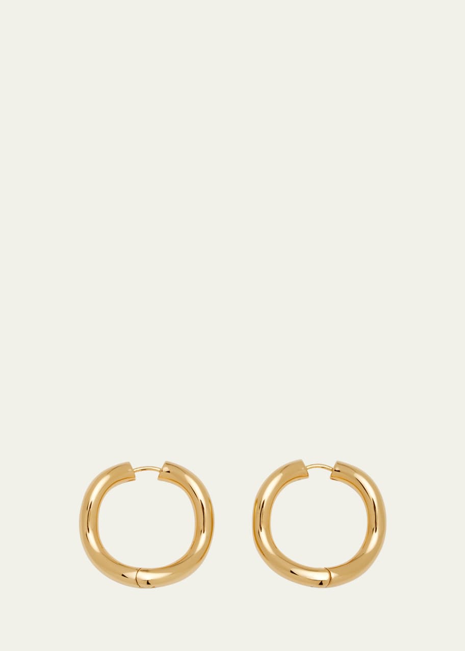 Charlotte Chesnais Maxi Wave Hoop Earrings in Gold Vermeil