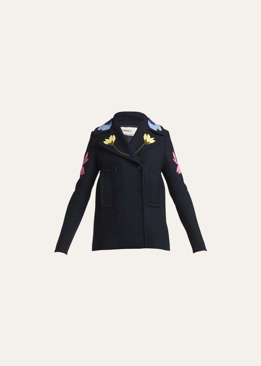 Floral peacoat best sale