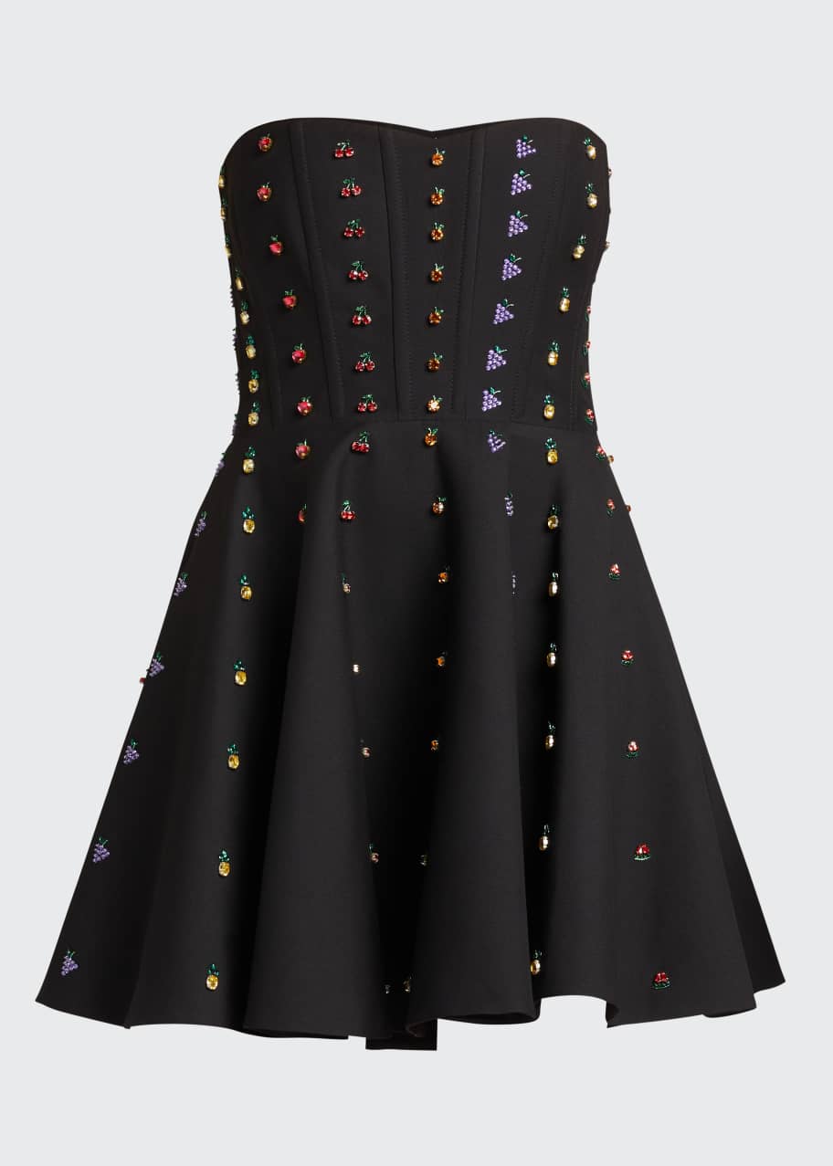 Valentino Garavani Fruit-Embellished Strapless Mini Dress - Bergdorf Goodman