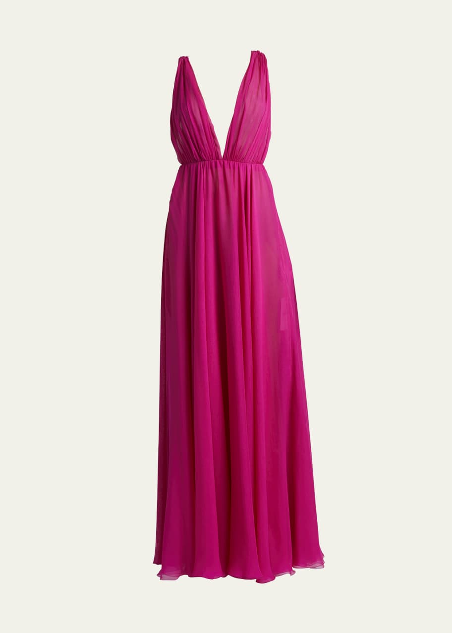 Image 1 of 1: Halter Chiffon Gown