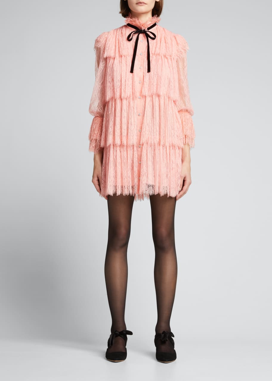 Alice+Olivia Joanie Tiered Ruffle Dress - ワンピース