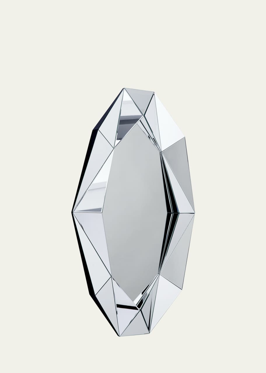 Image 1 of 1: XL Silver Diamond Wall Mirror
