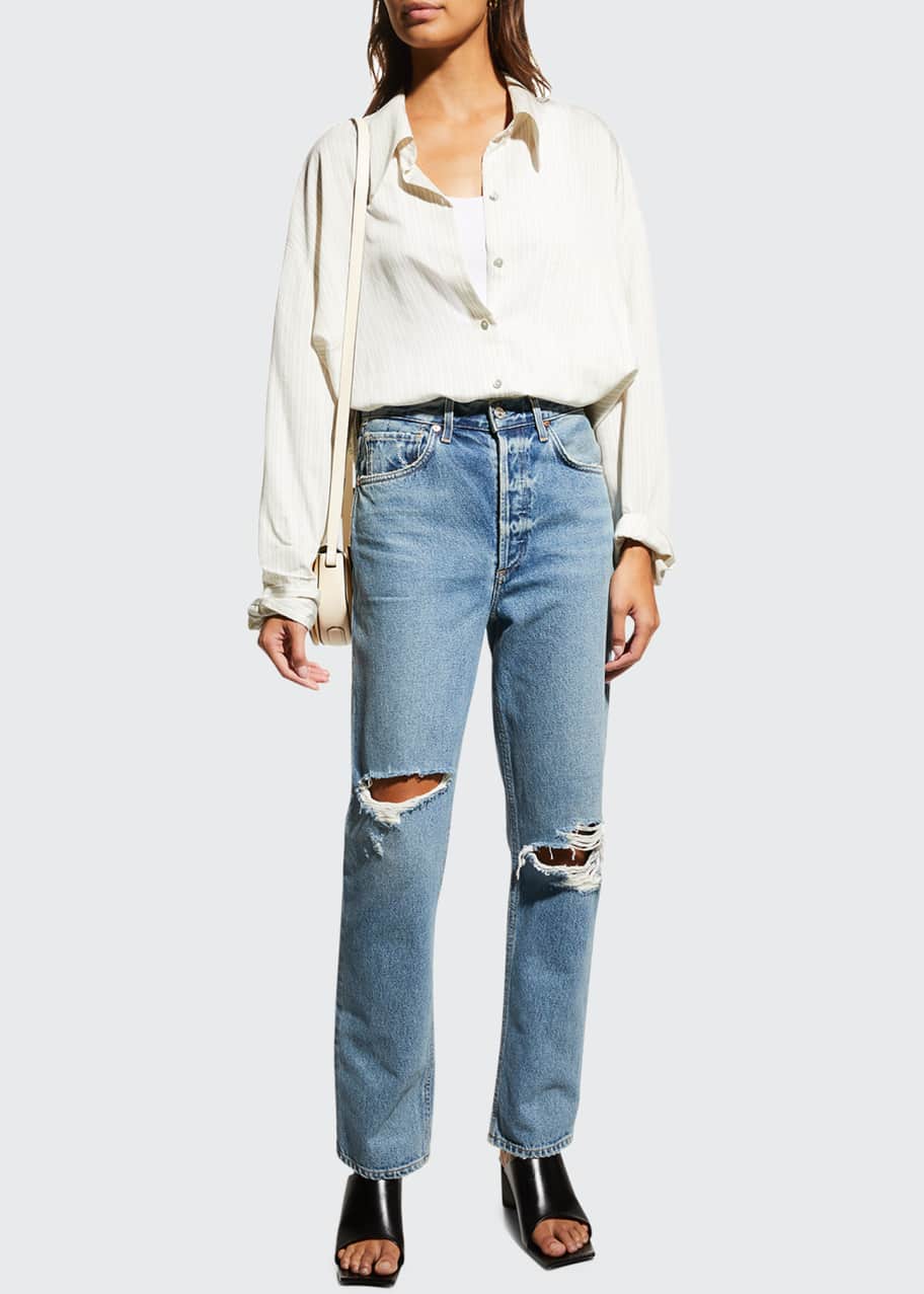 Image 1 of 1: Sabine High-Rise Straight Jeans