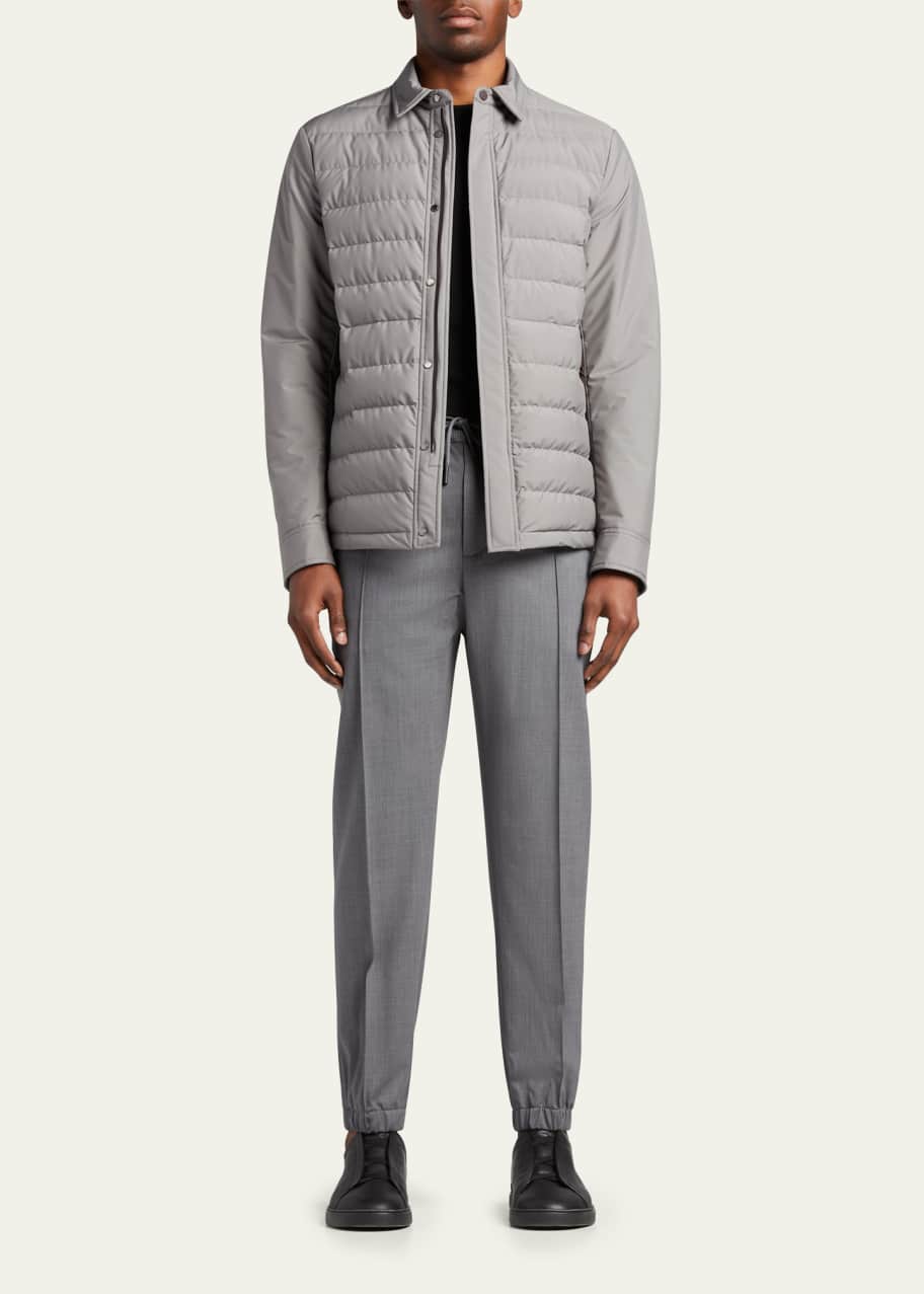 ZEGNA Men s Stratos Quilted Down Shirt Jacket Bergdorf Goodman