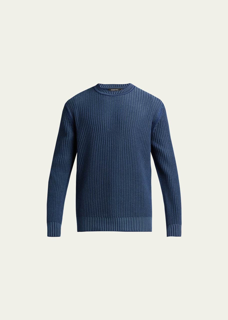 ZEGNA Men's Ribbed Cashmere Sweater Bergdorf Goodman