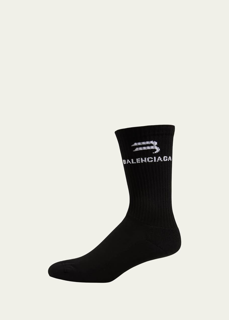 Balenciaga Men s Logo Sport Socks Bergdorf Goodman