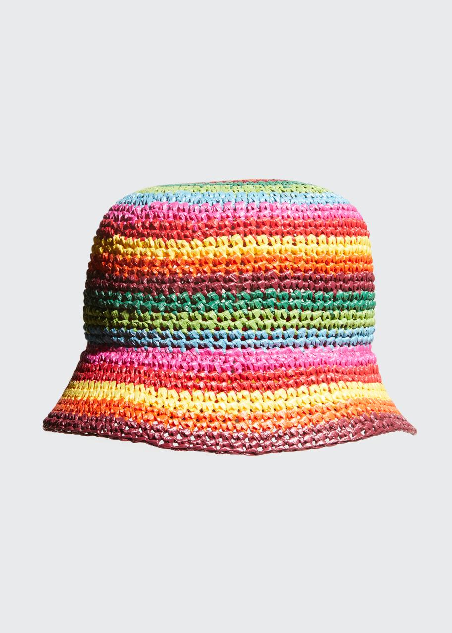 Valentino Garavani Multicolor Crochet Bucket Hat - Bergdorf  display picture 1