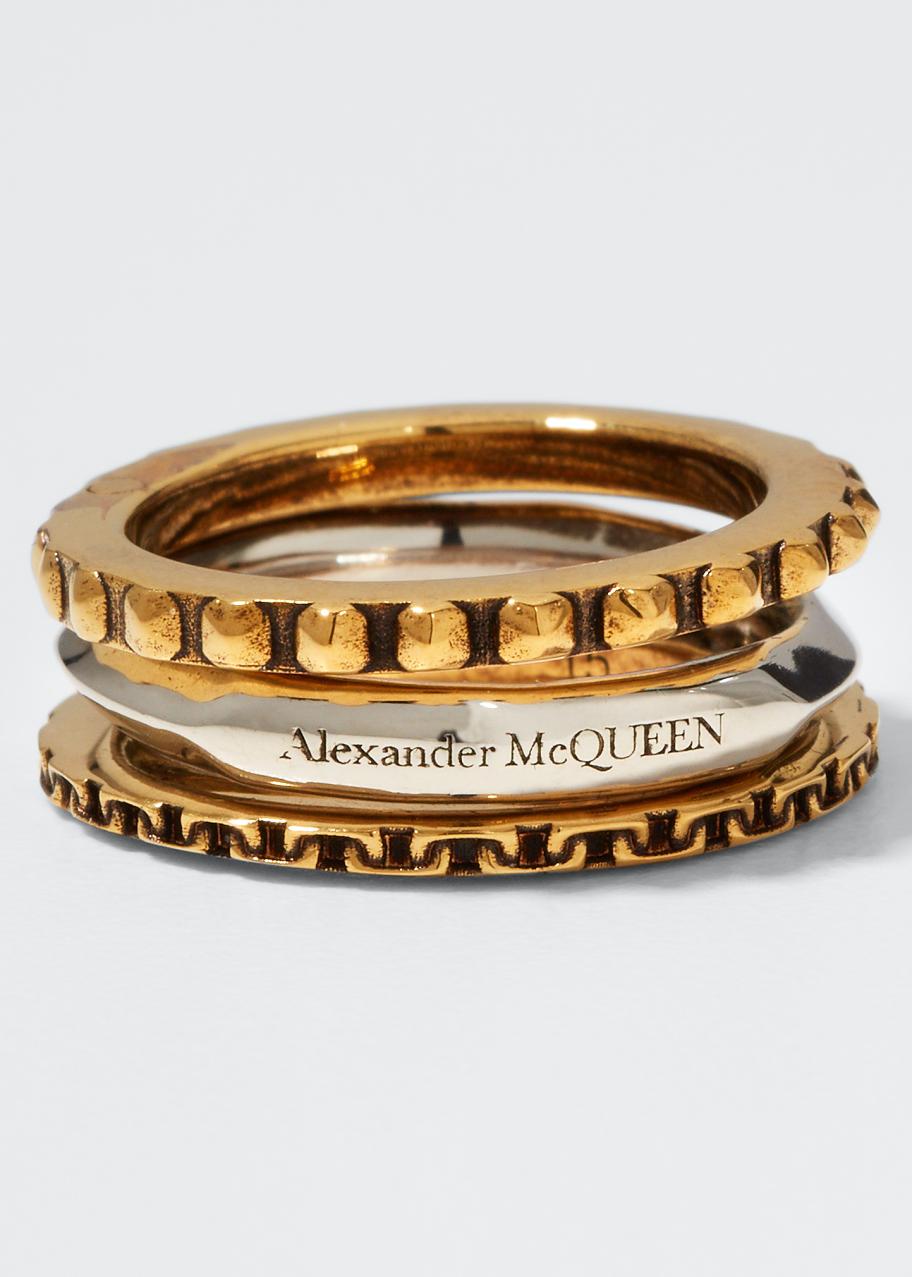 McQueen Linked Rings, Set of 3 - Bergdorf Goodman