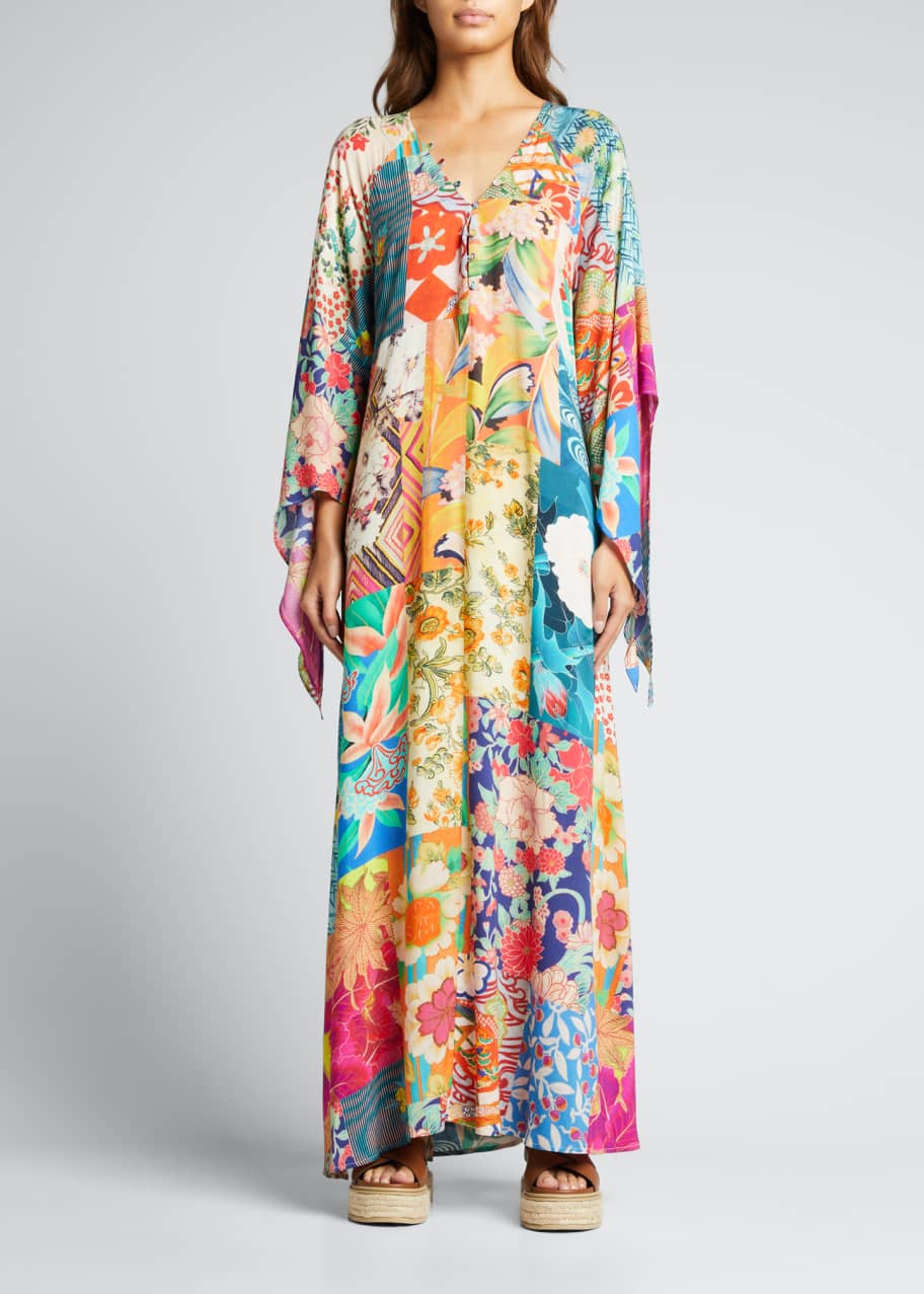 Gracie Long Printed Coverup Dress ...
