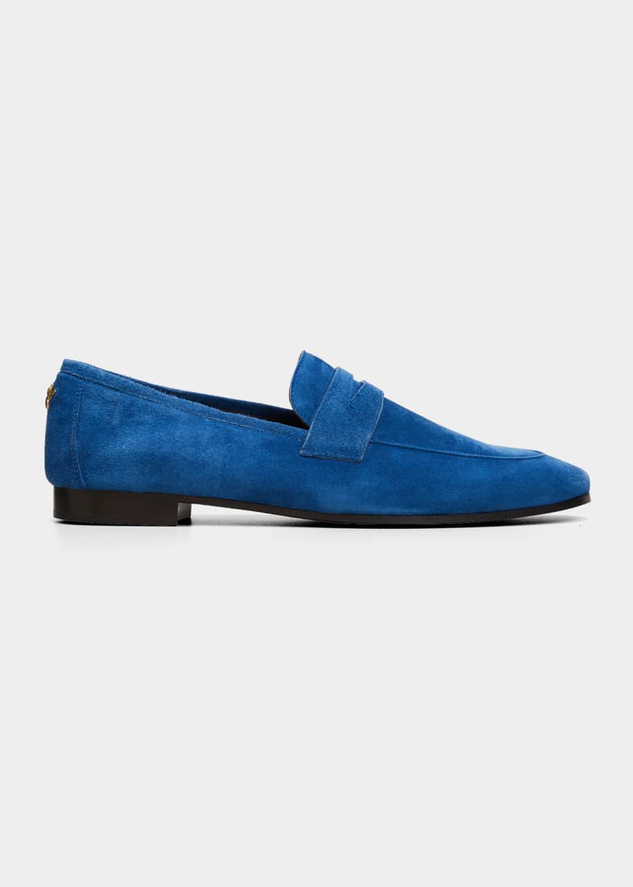 Bougeotte Suede SlipOn Penny Loafers Bergdorf Goodman