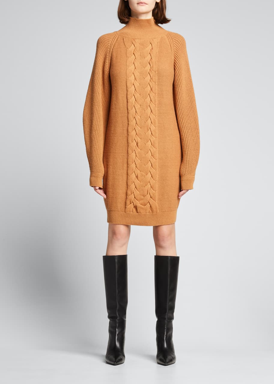Caroline Constas Cable Knit Wool Dress - Bergdorf Goodman