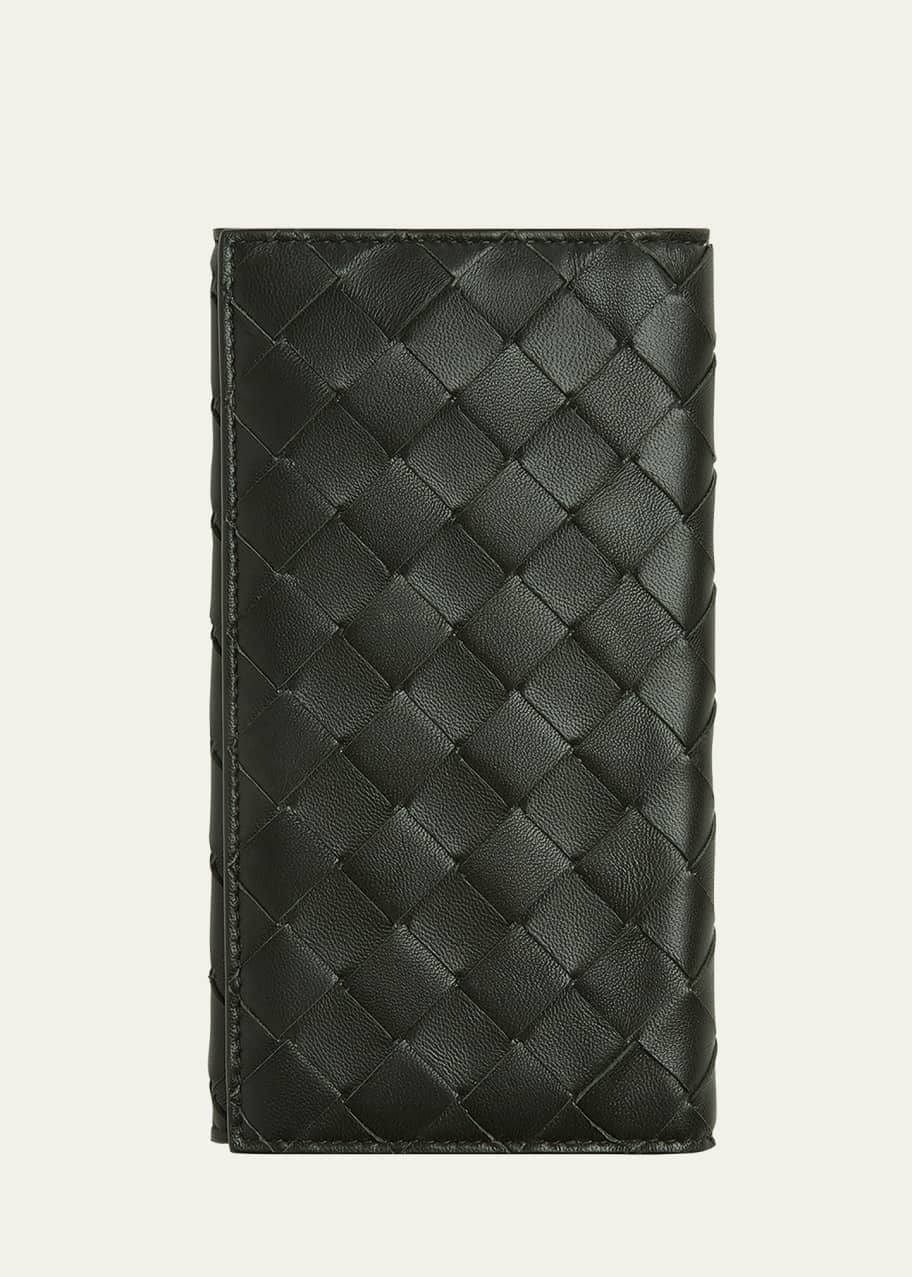 Men s Intrecciato Leather Travel Wallet