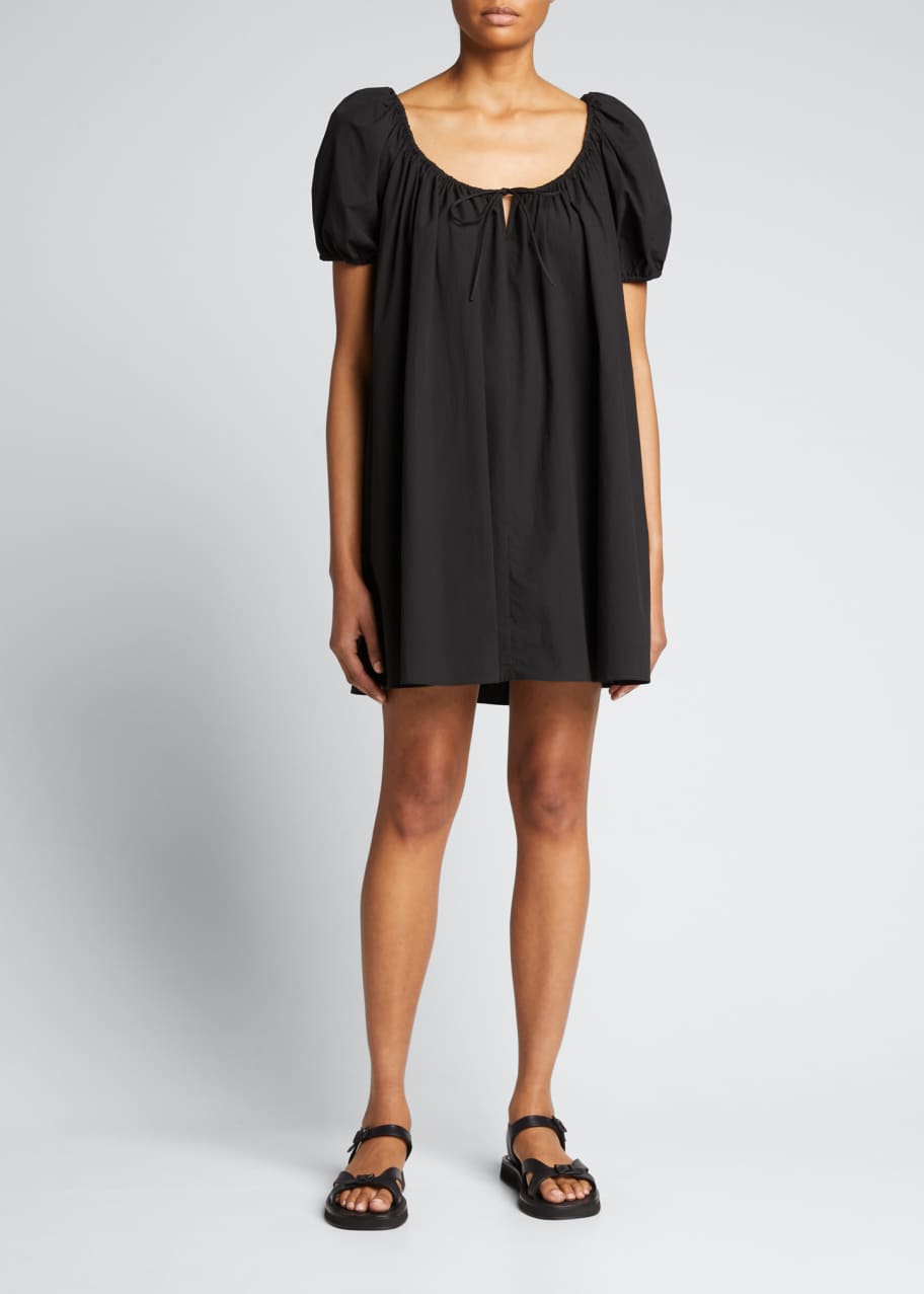 matteau black dress Matteau Gathered Bodice Dress - Black