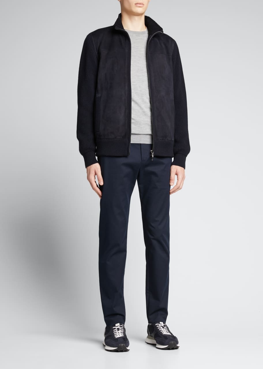 Men s Winterburn Cashmere Shearling Bomber Jacket