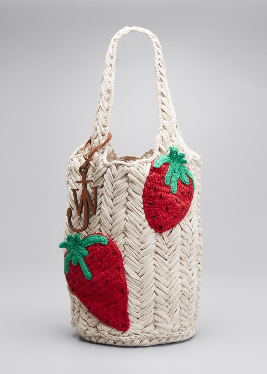 JW Anderson Apple Knitted Shopper Bag in Beige – Hampden Clothing