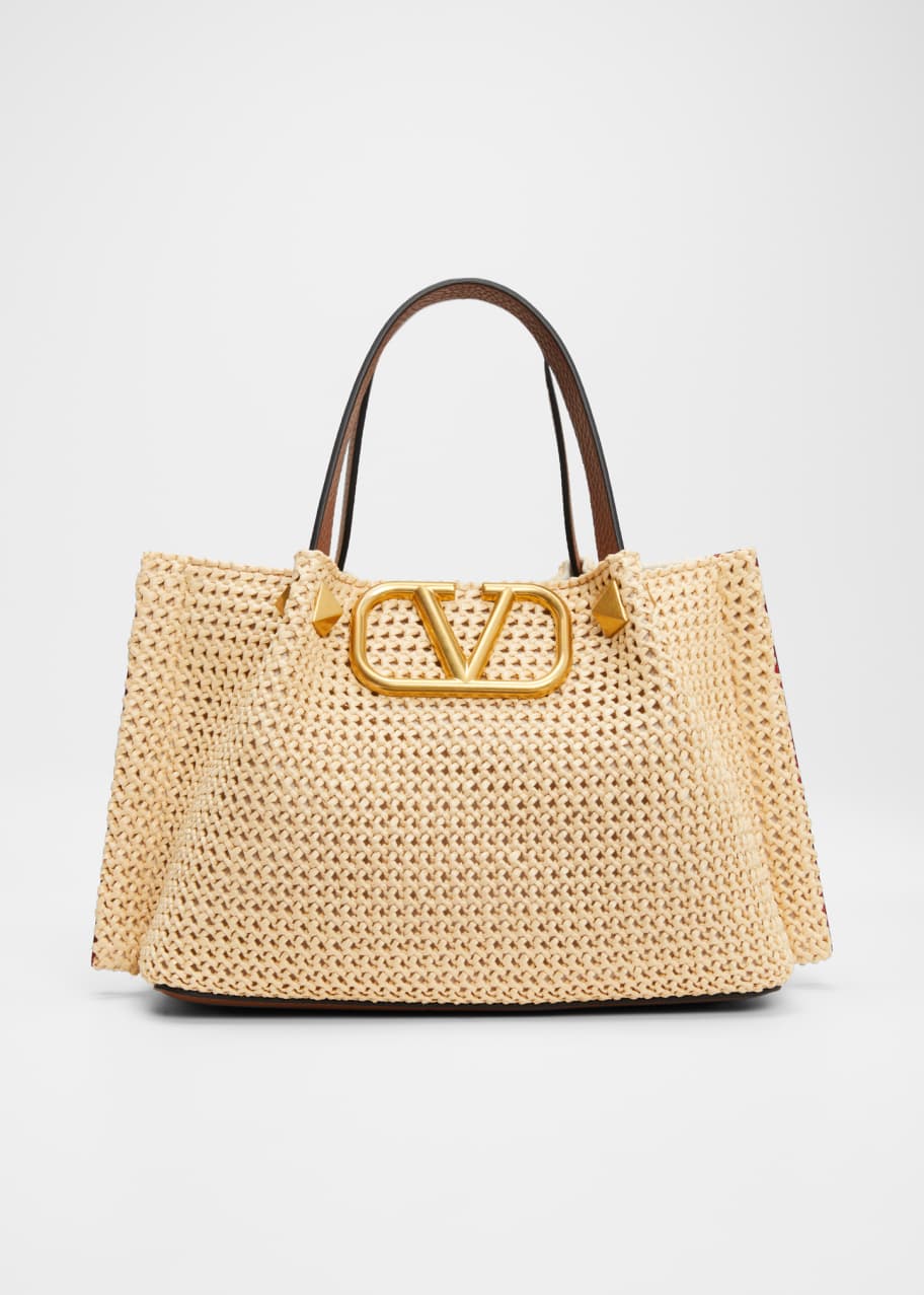 Valentino Garavani VLOGO Roman Stud Small Perforated Tote