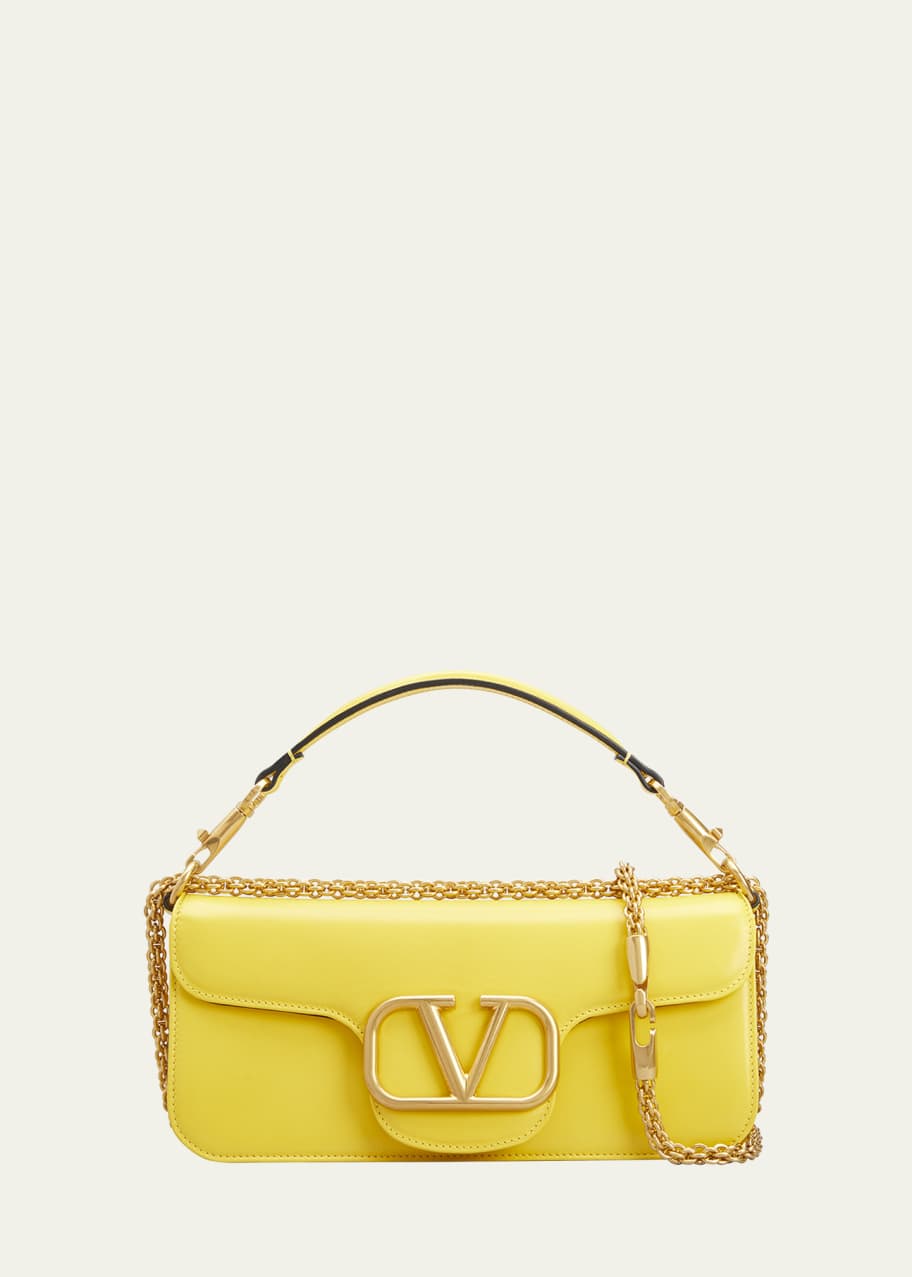 Valentino Garavani VLogo Lambskin Leather Shoulder Bag - Bergdorf Goodman
