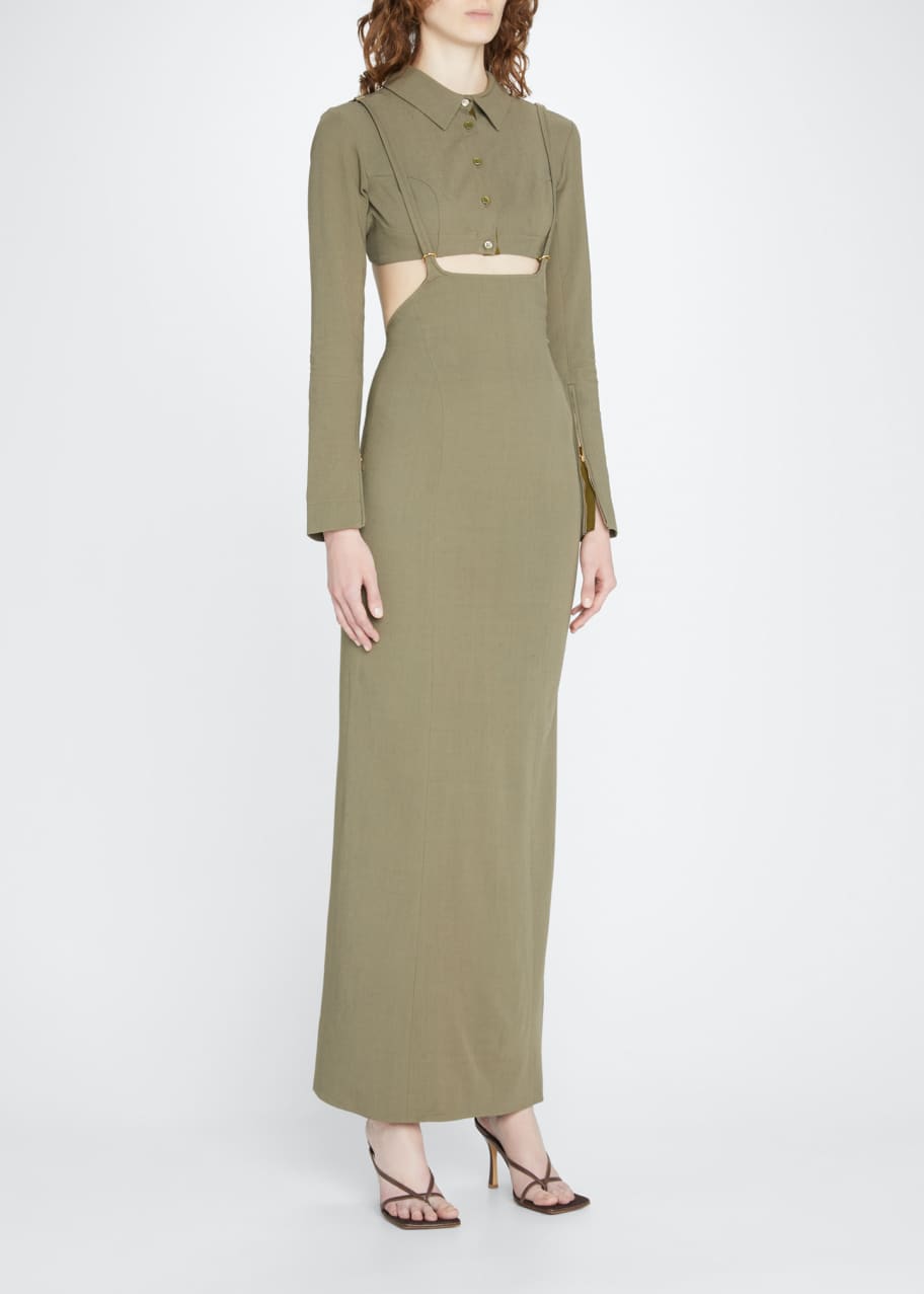 formal overall dress Black Denim Overall Dress main image 0