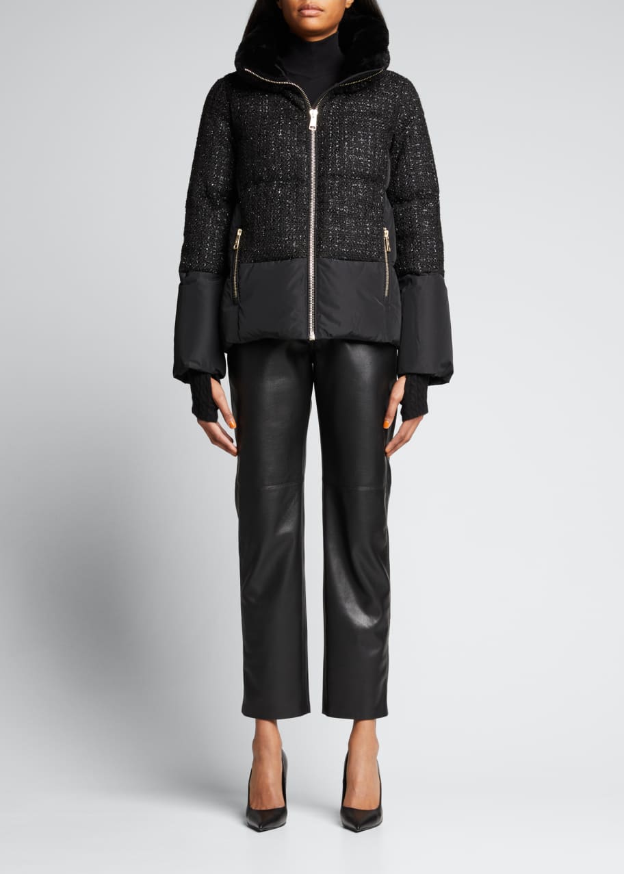 Miya shearling trim puffer jacket 2025
