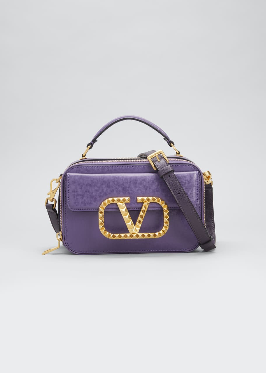 Valentino garavani vlogo leather crossbody bag top