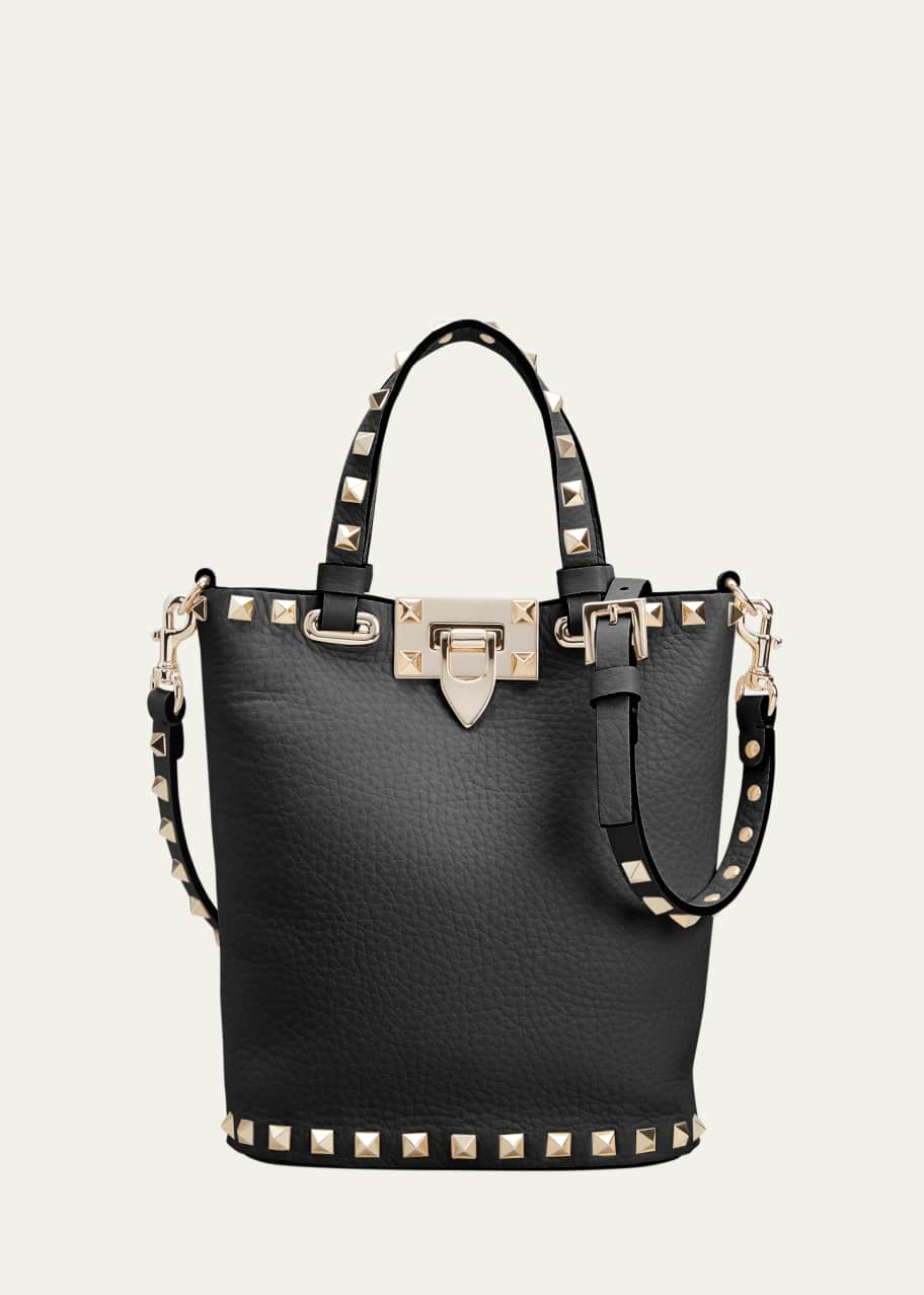 Image 1 of 1: Rockstud Calfskin Bucket Bag