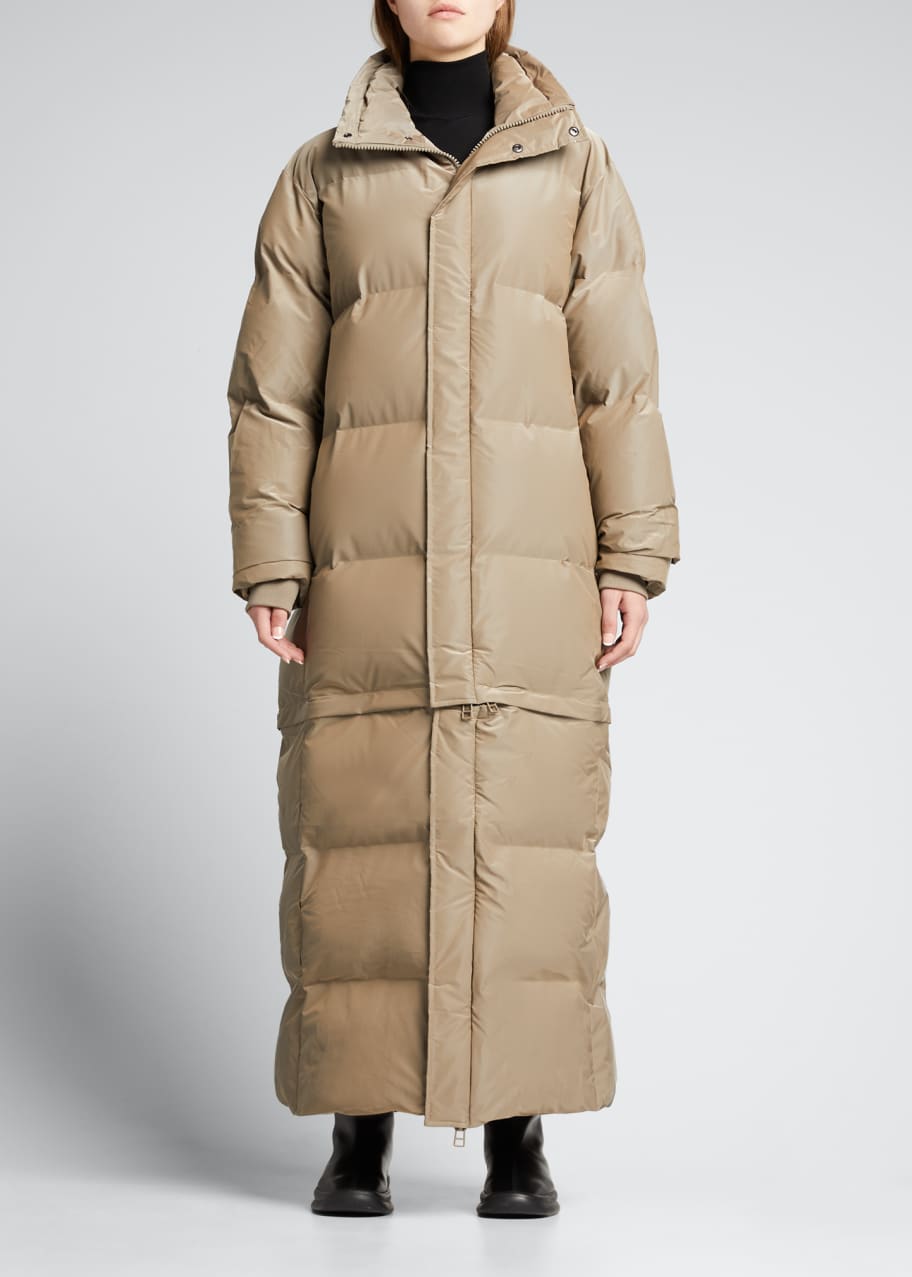 Extra long puffer hotsell jacket