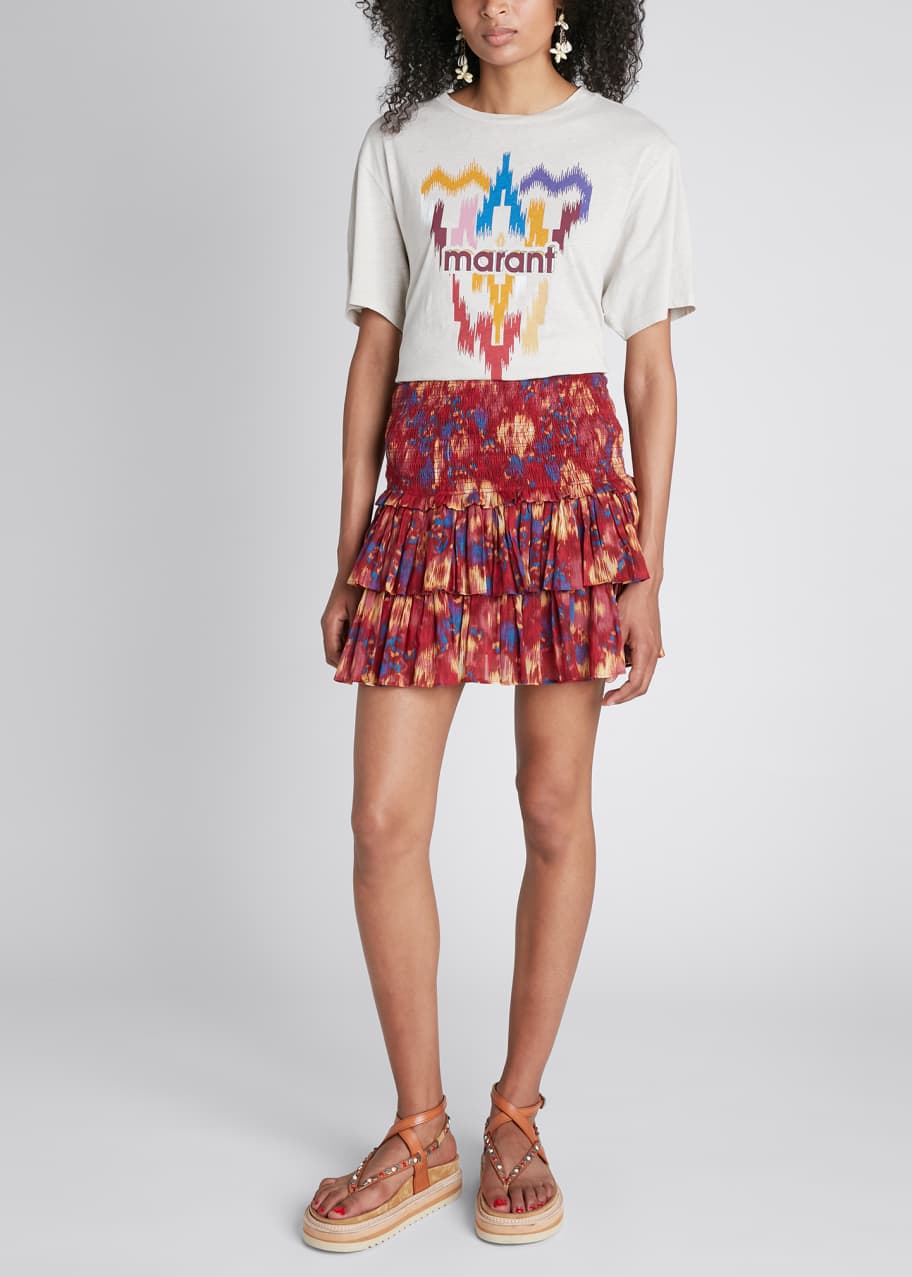 Etoile Isabel Marant Naomi Smocked Mini Skirt - Bergdorf Goodman