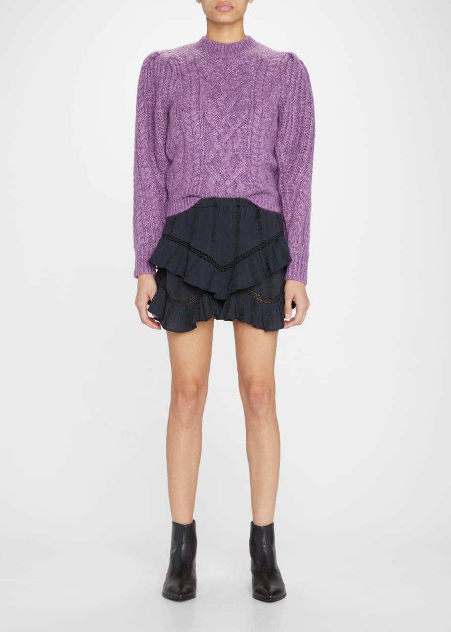 Etoile Isabel Marant Jocadia Lace Ruffle Shorts - Bergdorf