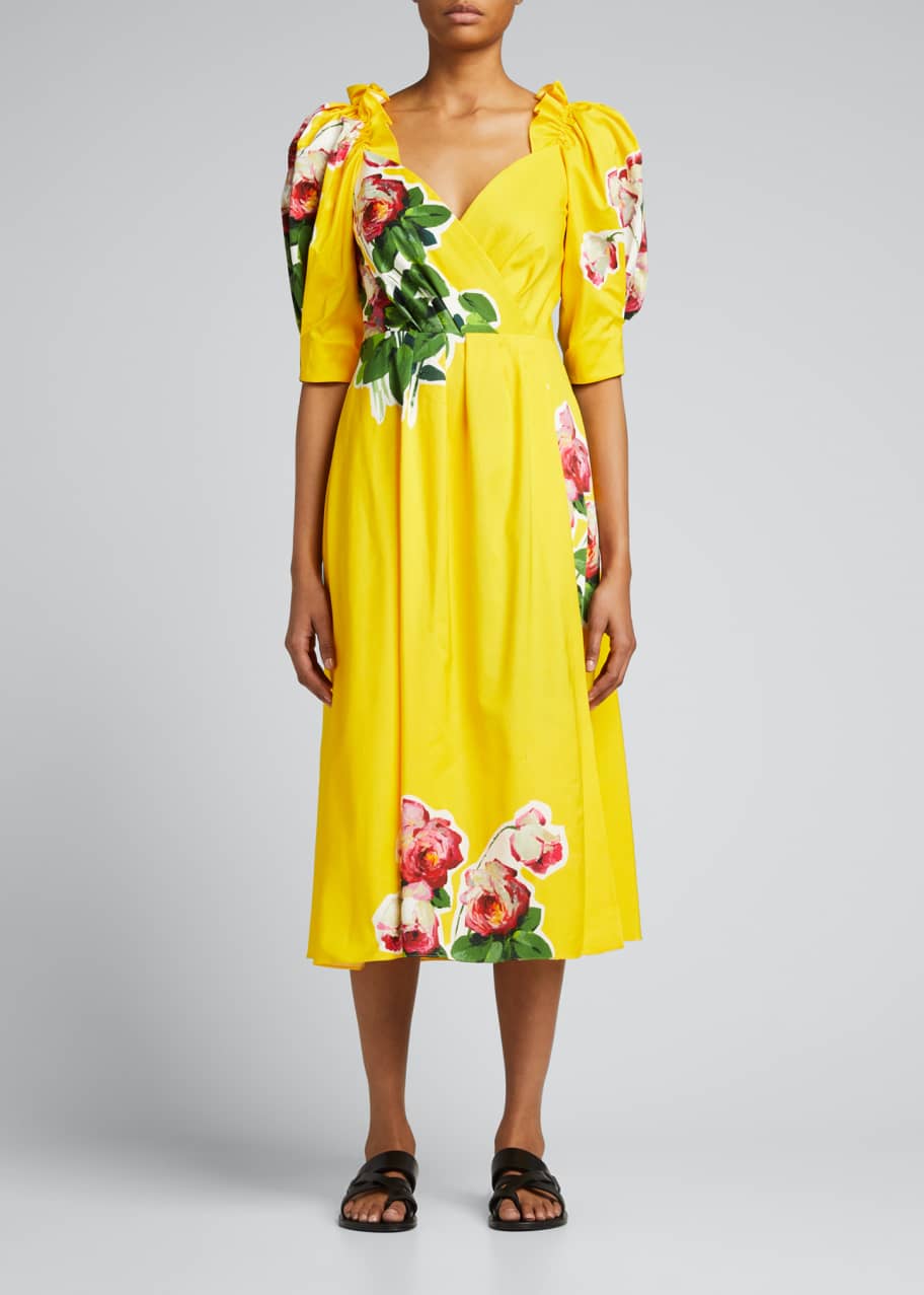 Carolina herrera shop wrap dress